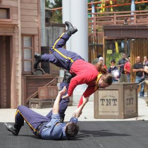 Performing in the Knott's Berry Farm Wild West Stunt Show