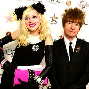 SingerActress Giddle Partridge with LA legendary DJ Rodney Bingenheimer At The 50th Annual Hollywood Walk of Fame Time Capsule Celebration November 03 2010