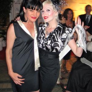 Friends Pauley Perrette and Giddle Partridge LocationThe Four Seasons Hotel Beverly Hills 2010