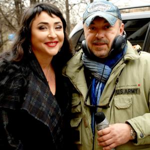 On Set  Queen with Lolita a russian film and tv Star Moscow 2011