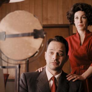 Still of Lindsay Sloane and Nick Kroll in Drunk History 2013