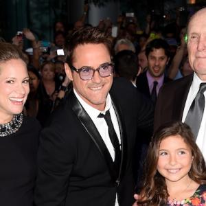 Emma Tremblay, Susan Downey, Robert Downey Jr., and Robert Duvall at the TIFF premiere of The Judge