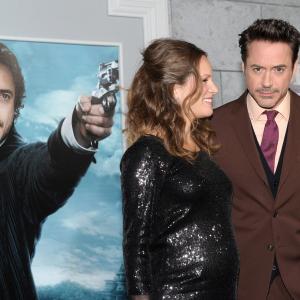 Robert Downey Jr and Susan Downey at event of Serlokas Holmsas Seseliu zaidimas 2011