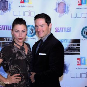 Angela DiMarco and David S. Hogan. Seattle True Independent Film Festival opening night 2014.