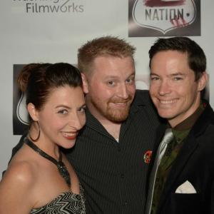 Angela DiMarco, Fred Beahm (Z Nation Editor), and David S. Hogan (Brother Eli) at the Z Nation Premiere.