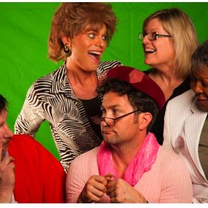 The cast of THE GOLDEN LIKE GIRLS w/Scott Sellers (Dorothy), John Downey III (Blanche), Drew Fitzsimmons (Ma), Lori J. Ness Quinn (the Director), and Michelle Morris (Co-Co Chanel & Dr. Ja'Naytha New-woman)