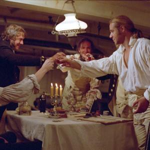 Still of Russell Crowe, Paul Bettany, James D'Arcy and Robert Pugh in Master and Commander: The Far Side of the World (2003)