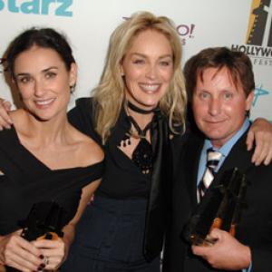 Demi Moore, Sharon Stone and Emilio Estevez