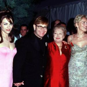 Elizabeth Hurley Sharon Stone and Elton John