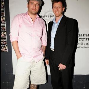 Rob Verret and Danny MAlin at the Mascara and Popcorn Film Festival in Montreal. 2013