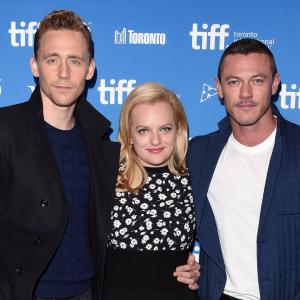 Elisabeth Moss Tom Hiddleston and Luke Evans at event of HighRise 2015