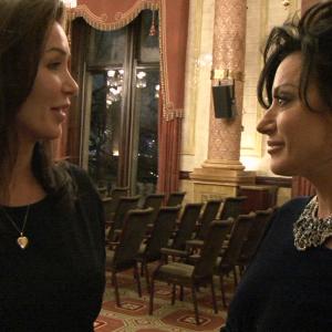 Yvette Rowland interviews Nancy Dell'olio at the Accademia Apulia awards in London.