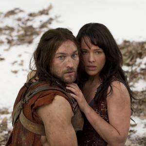 Still of Erin Cummings and Andy Whitfield in Spartacus: Blood and Sand (2010)