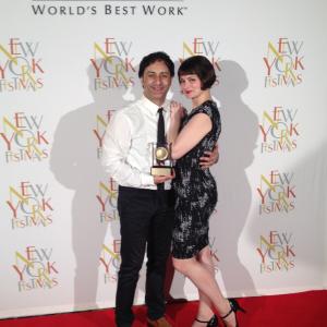 With Jessica Underwood Varma at the 2014 NY International Film and Television Awards. Las Vegas.