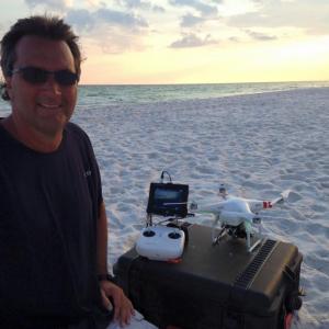 Troy shooting aerial photography in Florida for his 