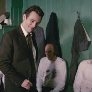 Giles Alderson with Michael Sheen in The Damned United