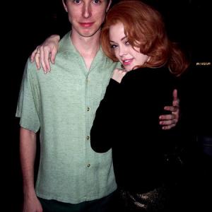 Randy McDowell as Gene Smith and Rose McGowan as AnnMargret on set of ELVIS the miniseries