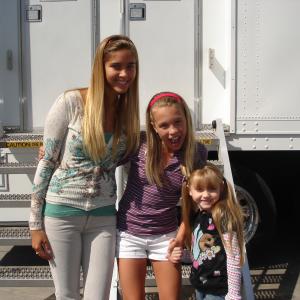 On set of Criminal Minds with my sisters, Evie Louise Thompson, and Samantha Bailey.