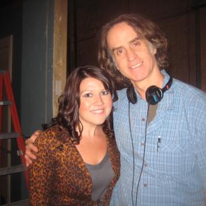 Director Jay Roach with Actress Christy Lee Hughes on set of Dinner For Schmucks