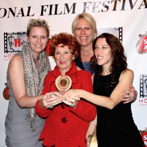 Producer Caroline Risberg actress Marion Ross coproducer Shawn Risberg and director Dominique Schilling at the Hoboken International Film Festival