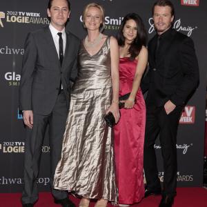 Crownies cast members Hamish Michael Marta Dusseldorp Todd Lasance and Andrea Demetriades at the 2012 TV Week Logie Awards