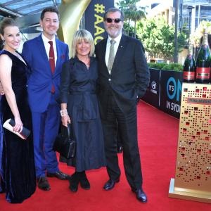 Hamish Michael, Kate Mulvany, Margaret Pomeranz and Neil Armfield attend the AACTA Awards at The Star in Sydney on January 29, 2015.
