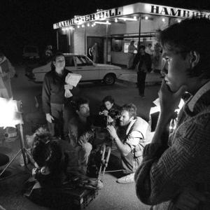 On set Everyone Comes to Bobs 1989