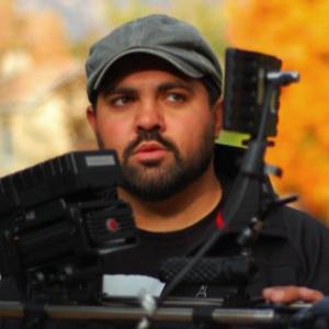 Joshua Ligairi shooting SKELETON PICNIC on location in New Mexico. 2009.