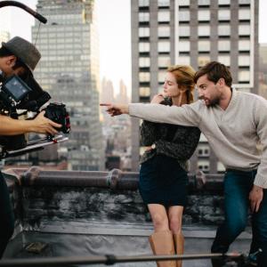 Lexi Johnson and Christian Cooke on set of Anomaly October 2013