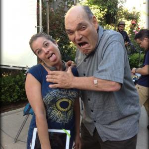Sara Geralds and Irwin Keyes reenact the horror! On the set of Portend