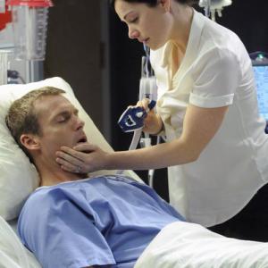Still of Steve Wilkie and Erica Durance in Saving Hope A New Beginning 2012