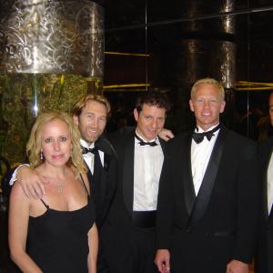 Elana Krausz, Christo Dimassis, Ian Ziering and Steven Adams at Cannes International Film Festival