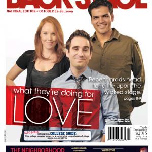 Ben Giroux on the cover of Back Stage Magazine October 22  28 2009 National Edition