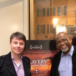With director Sam Pollard at Slavery By Another Name premiere at Fords Theater in Washington DC