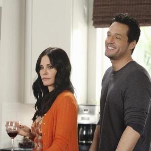 Still of Courteney Cox and Josh Hopkins in Cougar Town (2009)