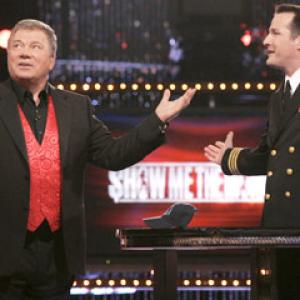 William Shatner (host) and Alan Pietruszewski (contestant) on ABC's SHOW ME THE MONEY - Nov 2006.