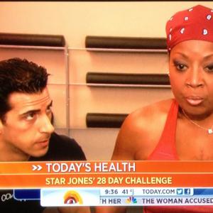 Appearance on NBC's Today Show as the personal trainer to Star Jones