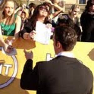 Giovanni Roselli signing autographs outside of the 2012 Screen Actor Guild Awards at the Shrine Auditorium in Los Angeles California