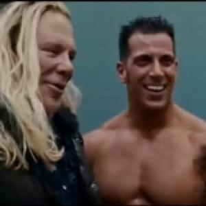 Still Image of Giovanni Roselli and Mickey Rourke from Fox Searchlights The Wrestler
