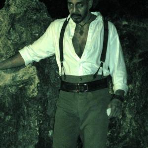 Ski Cutty Carr as the aristocratic vampire Guillermo in the soon to be released movie SLAYER on location in Puerto Rico