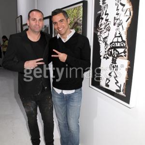 LOS ANGELES, CA - FEBRUARY 19: Artist/actor Danny Minnick and producer Cash Warren attend the LIFT:Art Gallery Show and Art Auction at Quixote Studios on February 19, 2015 in Los Angeles, California.