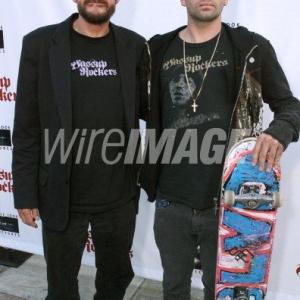 Larry Clark, director, and Danny Minnick, Skateboard Cinematographer during 'Wassup Rockers' Los Angeles Premiere and Party at Egyptian Theater in Hollywood, California, United States.
