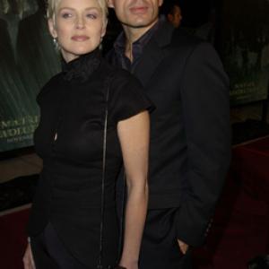 Sharon Stone and Lambert Wilson at event of Matrica Revoliucijos 2003
