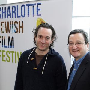 Dani Menkin and Rick Willenzik (executive committee) at the Charlotte Jewish Film Festival 2015