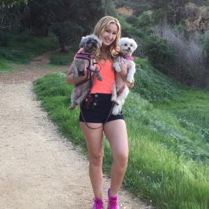 My dogs and I hiking
