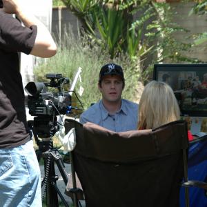 Matt Duggan being interviewed on the set of 