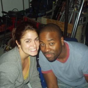 Nikki Reed and Kevin Arbouet on the set of Last Day of Summer