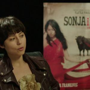 still from making of video of sonja and the bull movie with judita frankovic