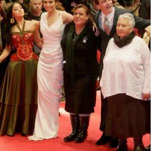 Teresa Ruiz, Jennifer Lopez and Antonio Banderas at event of the The 57th Berlin International Film Festival