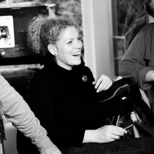 Co Creator Exec Producer S Siobhan McCarthy laughs at the monitor on the set of PARKED